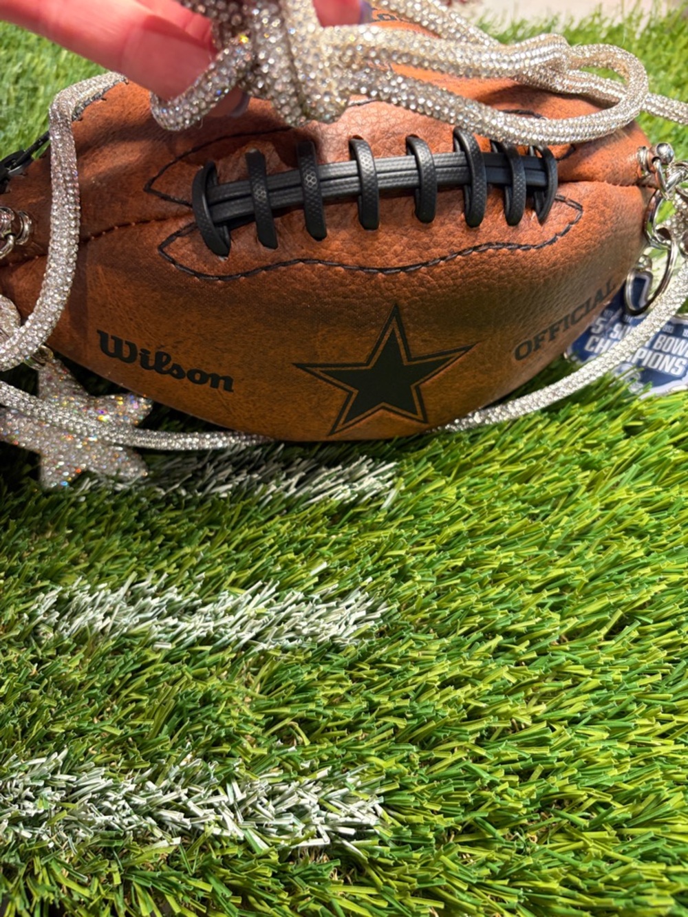 Wilson Brown Dallas Cowboys Mini Football Crossbody